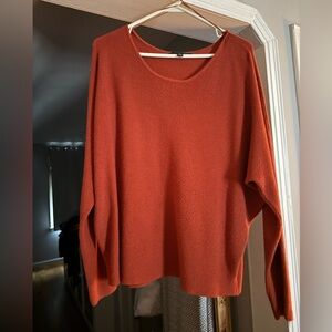 Orange scoop neck sweater